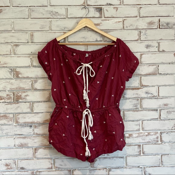 Free people intimately santorini red romper - Picture 3 of 7